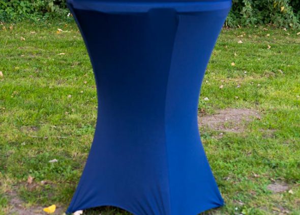Statafel met rok donkerblauw huren - Partytentverhuur Nederland