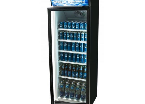 Display koelkast 360 liter zwart huren - Partytentverhuur Nederland